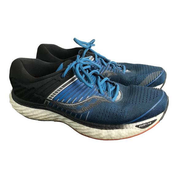Saucony Shoes Mens Size 11 Blue Black White Triumph PWR Run+ Synthetic Sneakers main image 5